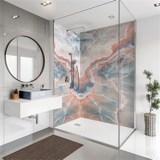 Onyx Marble Shower Panel, Waterproof Bathroom Wall Panels, Grout-free Tile Alternative, Custom Luxury Cladding - Etsy
