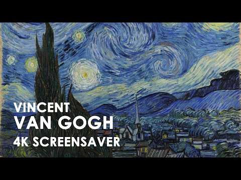 Screensaver with paintings by Van Gogh in 4K format | 3 Hours Slideshow | No Ads, No Sound & No Ai