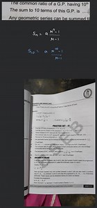 The common ratio of a G.P. having 10^{\text {th }} The sum to 1... | Filo