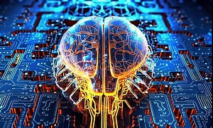 3D rendering of the discharge process of electrical signals from brain neurons
