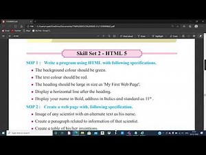 #Skillset-2 |#html | #SOP1 | Std-11 | #11it | Maharashtra State Board