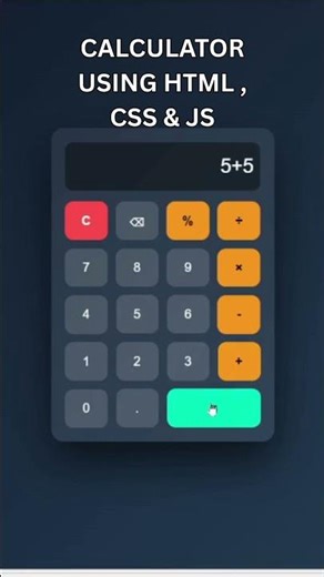 How to make calculator in html css js #calculator #calculatorproject #html #css #shorts #coding