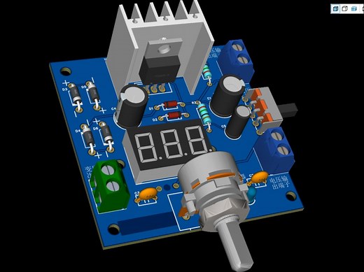 电子线路CAD_复刻实践_直流可调电源PCB设计（开孔元件精准定位）