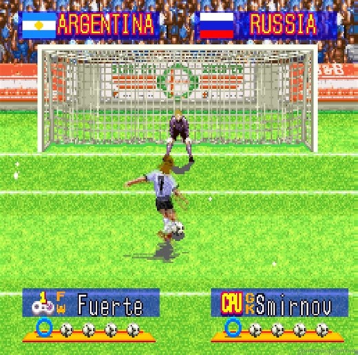 International Superstar Soccer Deluxe | SNES | Argentina vs Russia | Penalty Shootout #retrogaming #retrogames #retrogame | GameplayGaming