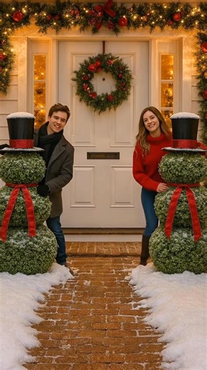 Instantly upgrade your porch with this glowing snowman centerpiece ✨ | Furry Basics