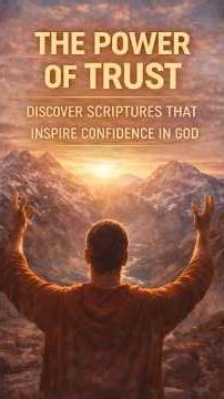 The Power of Trust: Scriptures That Inspire Confidence in God #BibleVerses #FaithInGod #TrustGod