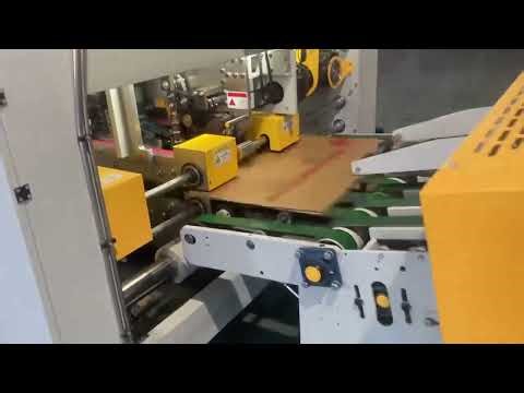 Fully auto folder stitcher gluer 全自动钉糊机，fully atuo stitching and gluing machine, stitching & gluing