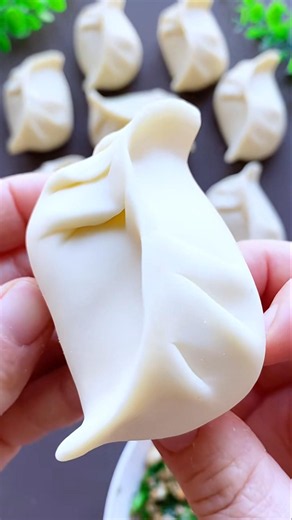Slow-Mo Yuanbao Dumpling Wrapping Tutorial 🥟 #chinesefood #streetfood