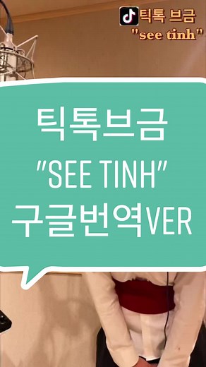 틱톡브금 'See tinh' 구글번역 버전