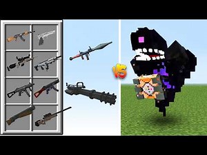 Wither Storm Vs realistic Guns with physics mod