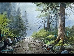 How to paint trees in watercolor