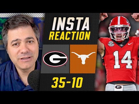Georgia ROLLS Past Texas Late, Wins 35-10 | Texas vs Georgia Reaction | The Solid Verbal Clip