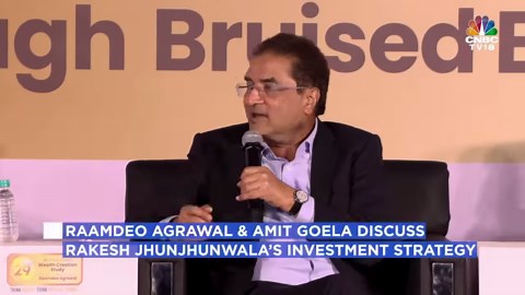 Amit Goela, Partner at Rare Enterprises, & Raamdeo Agrawal, Chairman & Co-Founder of Motilal Oswal Financial Services, discuss the late Rakesh Jhunjhunwala's decision to bet on Titan at the 29th Motilal Oswal Annual Wealth Creation Study #motilaloswal #raamdeoagrawal #amitgoela #cnbctv18digital #rakeshjhunjhunwala | CNBC-TV18