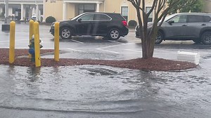 Check out this video. The stormy weather continued into Thursday evening. WNCT's Claire Curry was in the middle of a heavy thunderstorm during our 6 p.m. newscast. More on Friday's forecast on 9OYS News at 10 & 11. | WNCT-TV