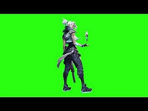 4k/60fps Jett Character Animation with green screen - Valorant Assets