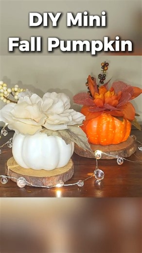 5-Second DIY DOLLAR TREE Mini Fall Pumpkins #shorts #falldecor #dollartreediy