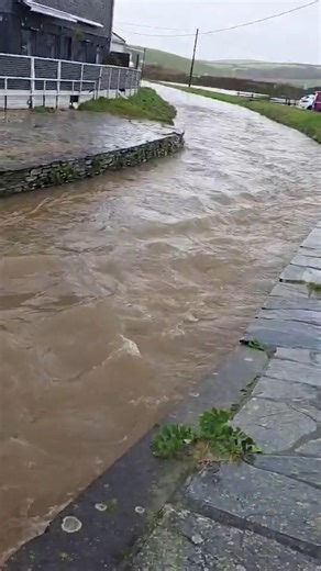 Mawgan Porth in Cornwall has been left entirely flooded after Storm Ingrid | Cornwall Live