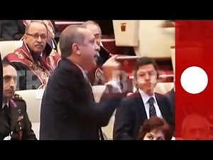 Video: Angry Erdogan lashes out during speech by top lawyer in Turkey