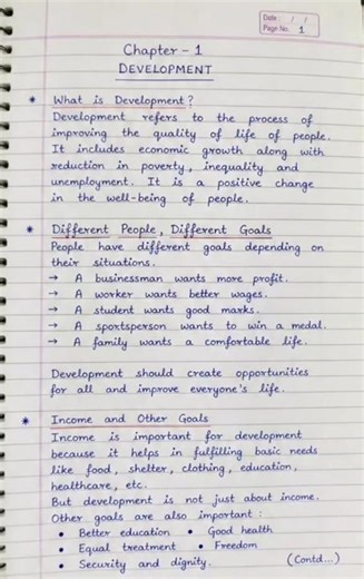 NCERT Economics Ch 1 Full Revision 😍 | Handwritten Notes That Save Your Time