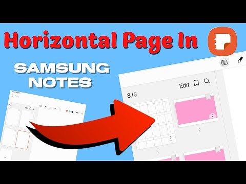How to set horizontal page in Samsung notes | horizontal notes | hack and tricks