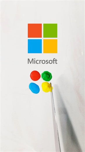 Satisfying Microsoft Logo Color Blend | Relaxing Color Transition#asmr #microsoft #shorts