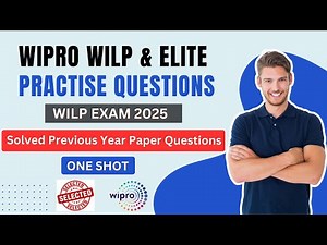 Wipro WILP Practise Paper | Wipro WILP previous year Paper Question and Answers Solved | Wipro Elite