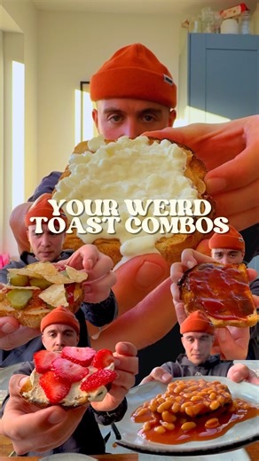 Ben Rebuck on Instagram: "You guys gave me your weird toast combinations and in the interest of, well literally nothing other than morbid curiosity, I tried some of them. Keep adding yours and if this does well I’ll try them too… All of this because I eat @marmite with @heinz_uk sandwich spread 😂 #toast #breakfast #vlog"