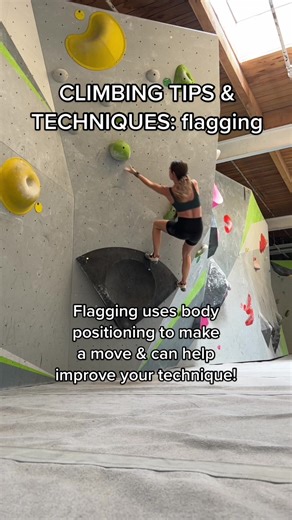Flagging is my #1 technique tip for beginner climbers! #climbing #fyp #bouldering
