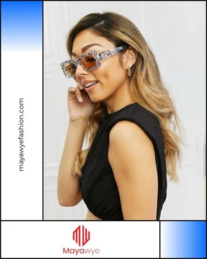 Tortoiseshell Rectangle Polycarbonate Sunglasses