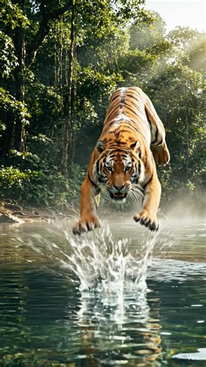 tiger catching fish from river #tiger #wildlife #shorts #wildlife #animalhunting #wildscenes