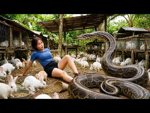 72 Hours Full Process 🔥 Giant Python Breaks Into Rabbit Farm | Girl Fights to Save the Rabbits!