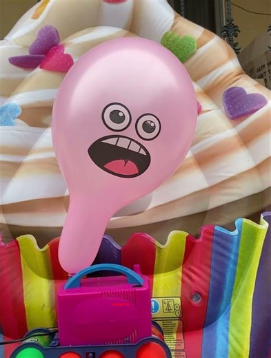 Pink angry balloon Pop #ASMR #balloon #gamktv #balloonpopping #satisfying #relaxing #reverse