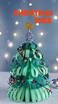 Easy Paper Christmas Tree Decor 🌲 DIY