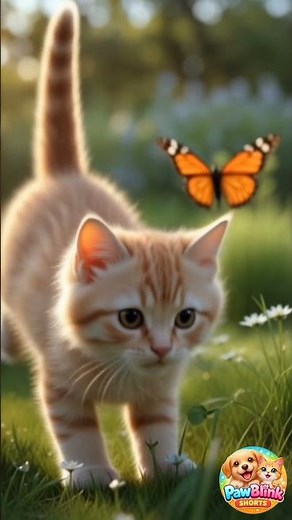 This Cat vs Butterfly Moment Is TOO CUTE 🦋