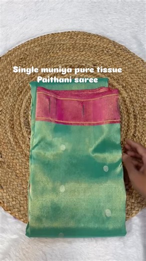 Designer Paithani on Instagram: "Single muniya tissue pure paithani Handcrafted saree. Running color blouse with border design. What’s app 8999202078 #paithani #paithanisaree #designerpaithani #swanborder #silksaree paithanimanufacturers weavesofindia"