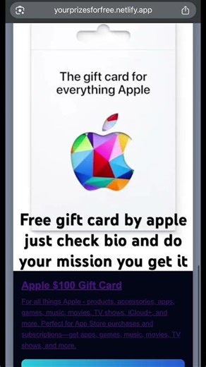 Free apple gift card