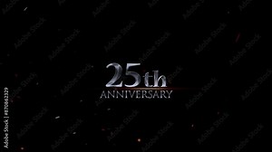 Happy 25th Anniversary Video, 25th Anniversary Video, Happy 25th Anniversary, 25th Anniversary Cinematic Text Animation For You