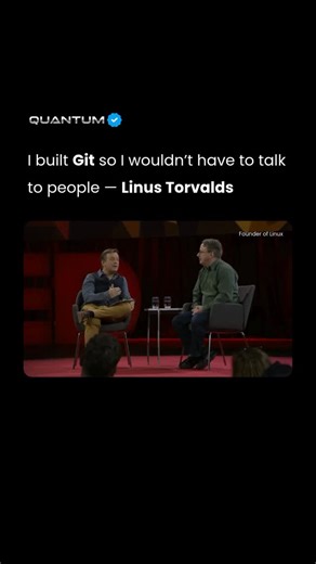 Quantum Enigma | Future of AI & Tech on Instagram: "The founder of Linux built Git for one reason — so he wouldn’t have to talk to people.” Sometimes world-changing tools are born from the simplest human impulses in this case, avoiding conversations. ✨ Linus Torvalds didn’t set out to build a global standard. He just wanted a system that let developers work together without endless meetings, approvals, or negotiations a workflow where code speaks louder than words. 🧩 What started as a workaroun