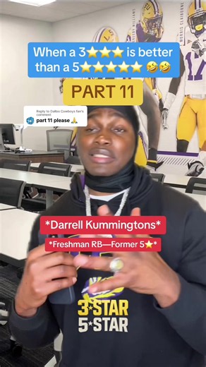 “3⭐️⭐️⭐️ VS 5⭐️⭐️⭐️⭐️⭐️” PART 11 (SEASON 1)🏈🤣📺🛰️🎬🍿 This Global Sports Drama Series created by THADDBOII ENT. is about a 3⭐️⭐️⭐️ LSU Football Recruit, Jackson Blaziken, who shows up to LSU as the lowest ranked incoming Freshman. Darrell Kummingtons, a 5⭐️⭐️⭐️⭐️⭐️ Recruit who has been paid over $3,000,000 to attend LSU is the talk of the town, college, and college football until people start to realize that the under hyped 3⭐️⭐️⭐️(Jackson) may be better than he is. Stay tuned and enjoy this 