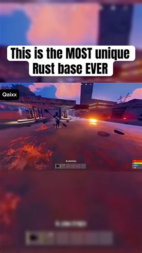 This is the MOST unique Rust base EVER #rustbase #rustclips #rustpvp #rustraid #rustshorts #rustgame
