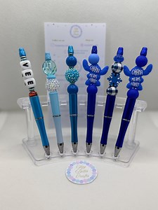 Azure Dream Collection, Blue Pen, Beaded Blue Pen, Ohana Means Family Pen - Etsy