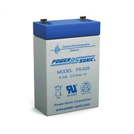 Power-Sonic PS-628 | Rechargeable SLA Battery 6v 2.9Ah