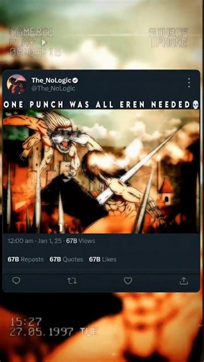 Eren’s Punch Sent Him Flying 💀