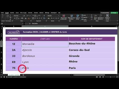 ALIGNER ET CENTRER DU TEXTE (Excel en 300 secondes)