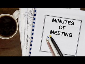 Minutes & Resolutions -- 60 Second Business Tip