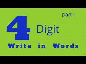 How to write 4 digit numbers in words || Four digit number names || Write in numerals || part 1
