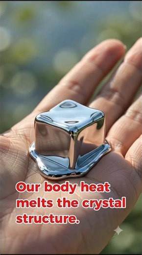 The Metal That Melts Like Ice! 🧊➡️⚙️ #facts #chemistry #stem #sciencedaily #gallium