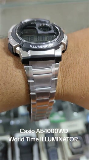 % Original Casio AE-1000WD World Time Illuminator Stainless Steel| 0346-2738961#shorts #viral #casio