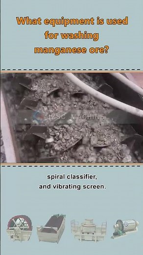 What equipment is used for washing manganese ore?
