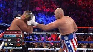 #OnThisDay 1 year ago, Tyson Fury put on a masterclass in his Las Vegas debut. A year and two more wins later, Vegas is now the home of The Gypsy King. 🥊👑 #FurySchwarz FULL FIGHT: https://youtu.be/pop-0RHDEcA | Top Rank Boxing